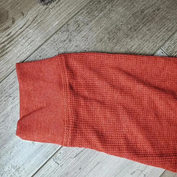 Member's Mark Thermal Crew Shirt Men's XL Waffle Knit Harvest Red Heather - Picture 12 of 12